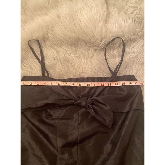 Anthropologie - hutch Satin Bow-Tie Jumpsuit black size M - Picture 9 of 10